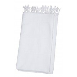 Foutha blanche 100% coton - 180 x 90 cm